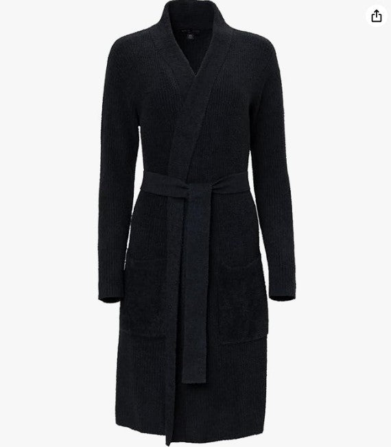 Barefoot Dreams CozyChic Lite Ribbed Robe, Sea Salt