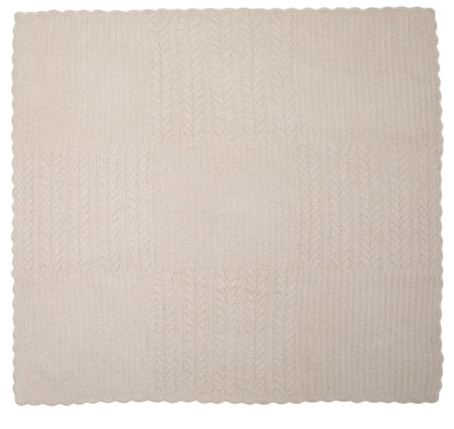 Barefoot Dreams CozyChic Heirloom Receiving Blanket, Stone