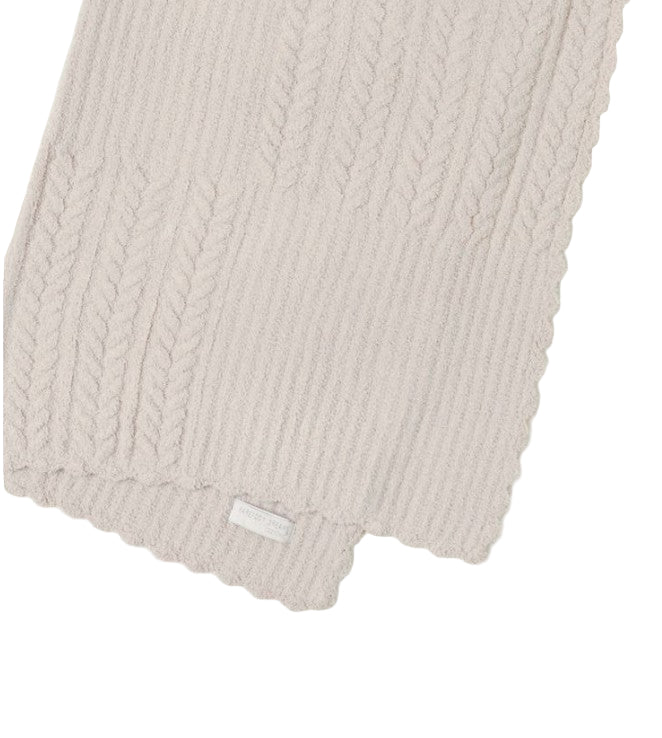 Barefoot Dreams CozyChic Heirloom Receiving Blanket, Stone