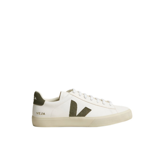 Veja Men's Campo Shoe, Extra White/Khaki