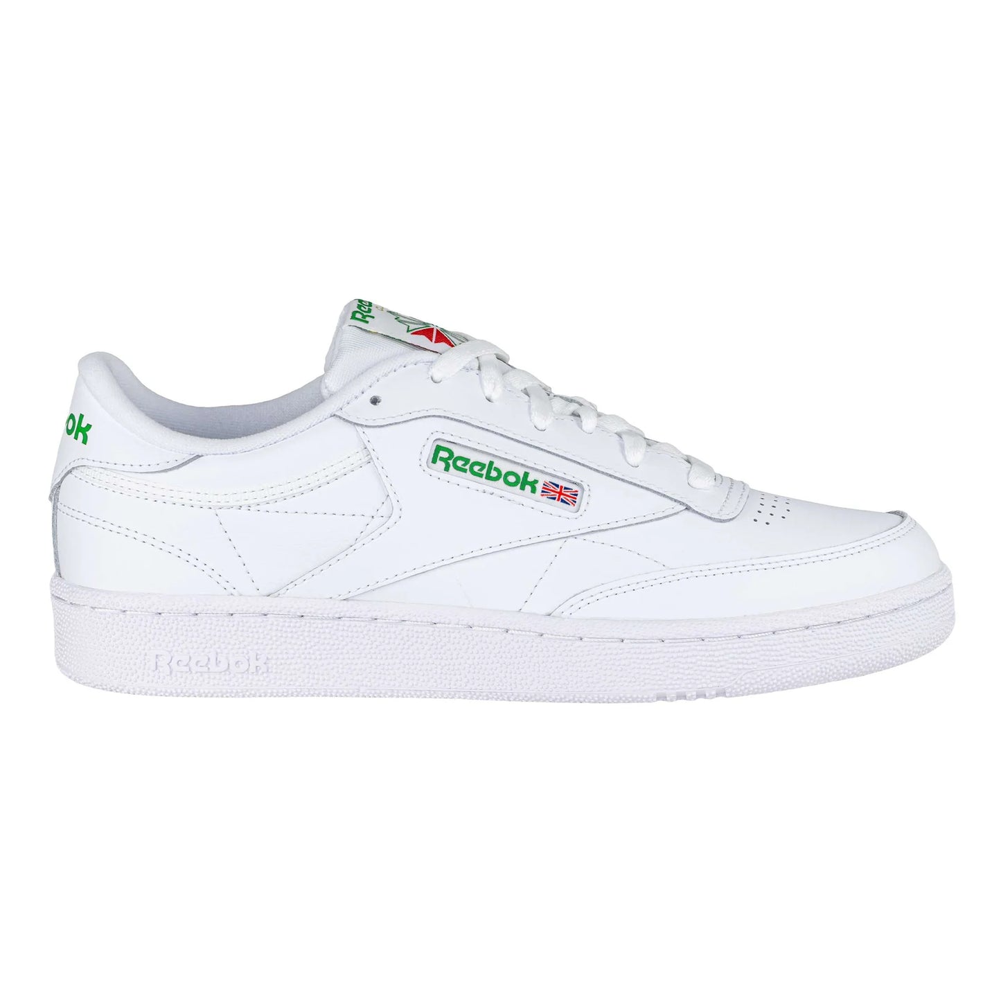 Reebok Men’s Club C Sneaker, White/Green