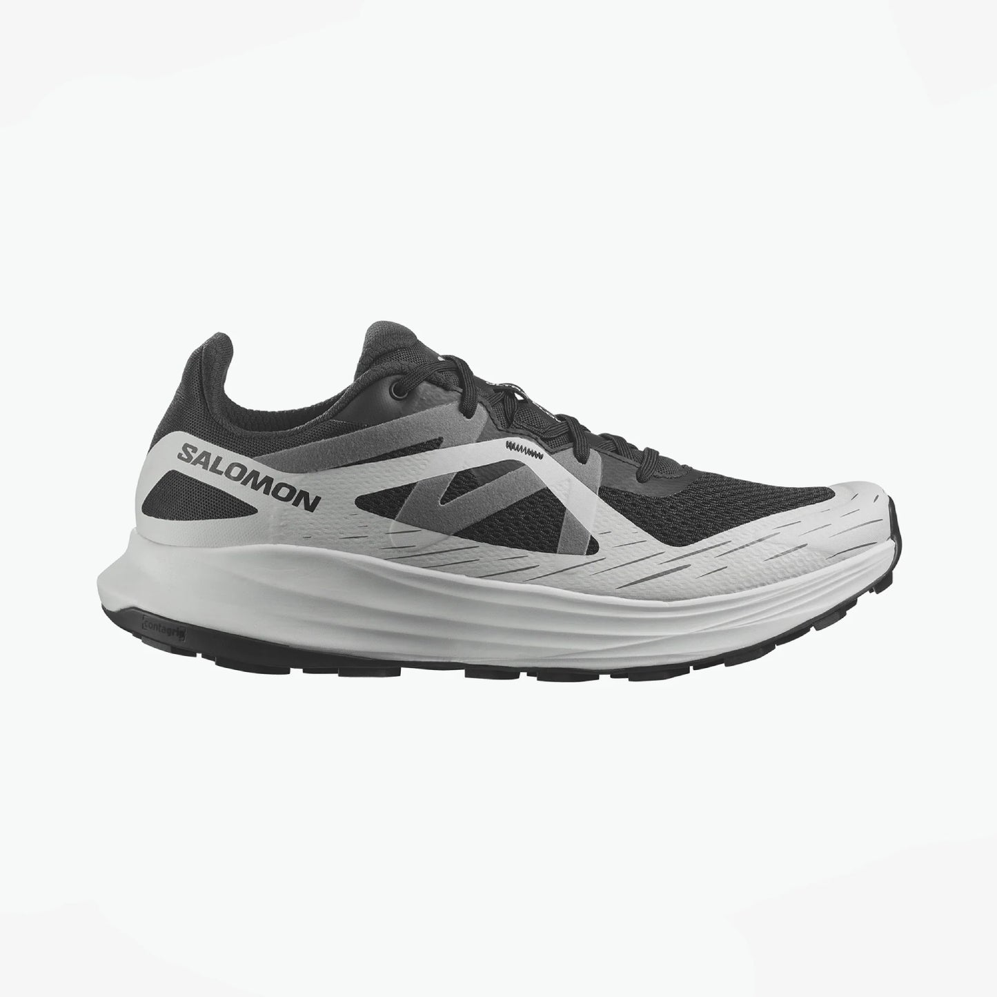 Salomon Men's ULTRA FLOW Men's Trail Running Shoes, Black/Glacier Gray/Quiet Shade - Ndoros