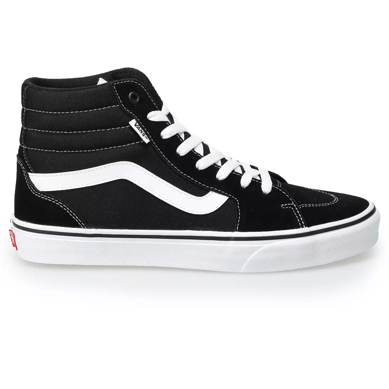 Vans Unisex  Hi-Top High-Top Trainers Sneaker, Suede Canvas Black White - Ndoros