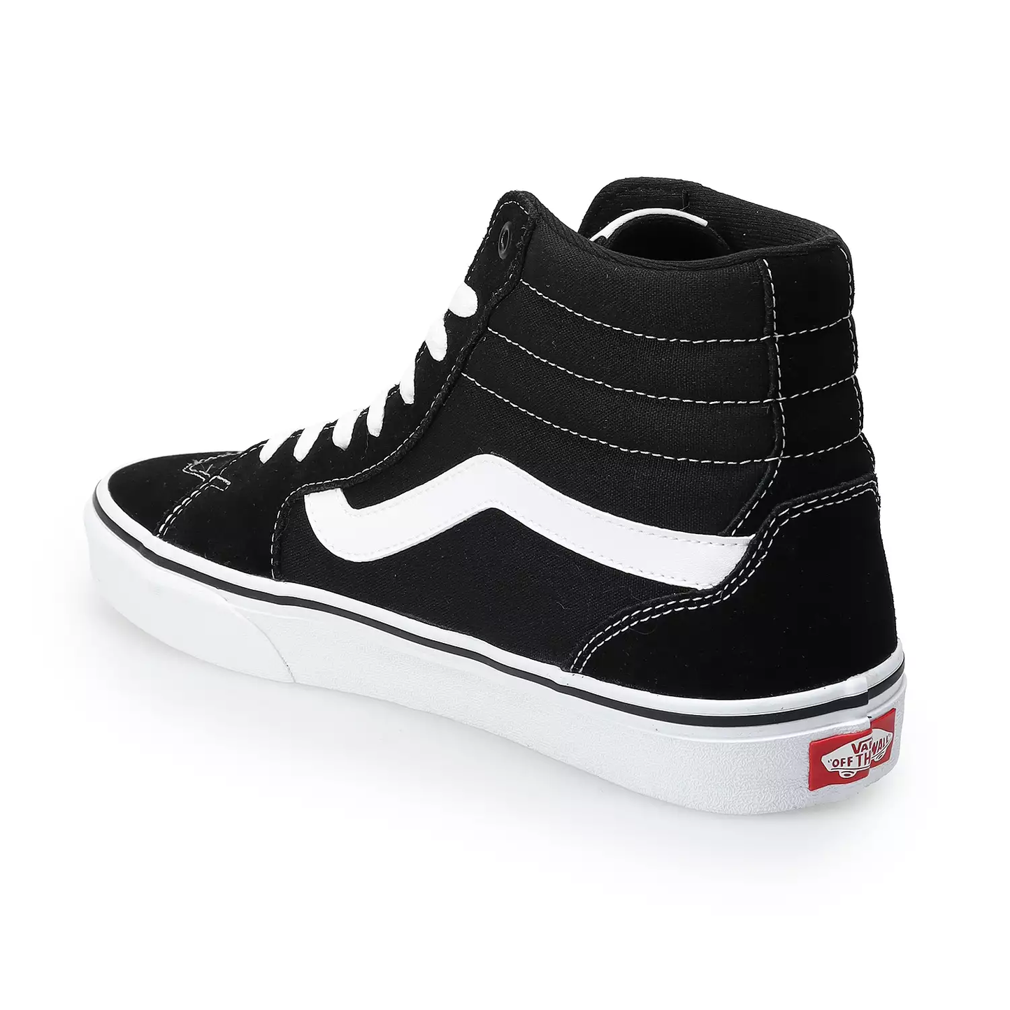 Vans Unisex  Hi-Top High-Top Trainers Sneaker, Suede Canvas Black White - Ndoros