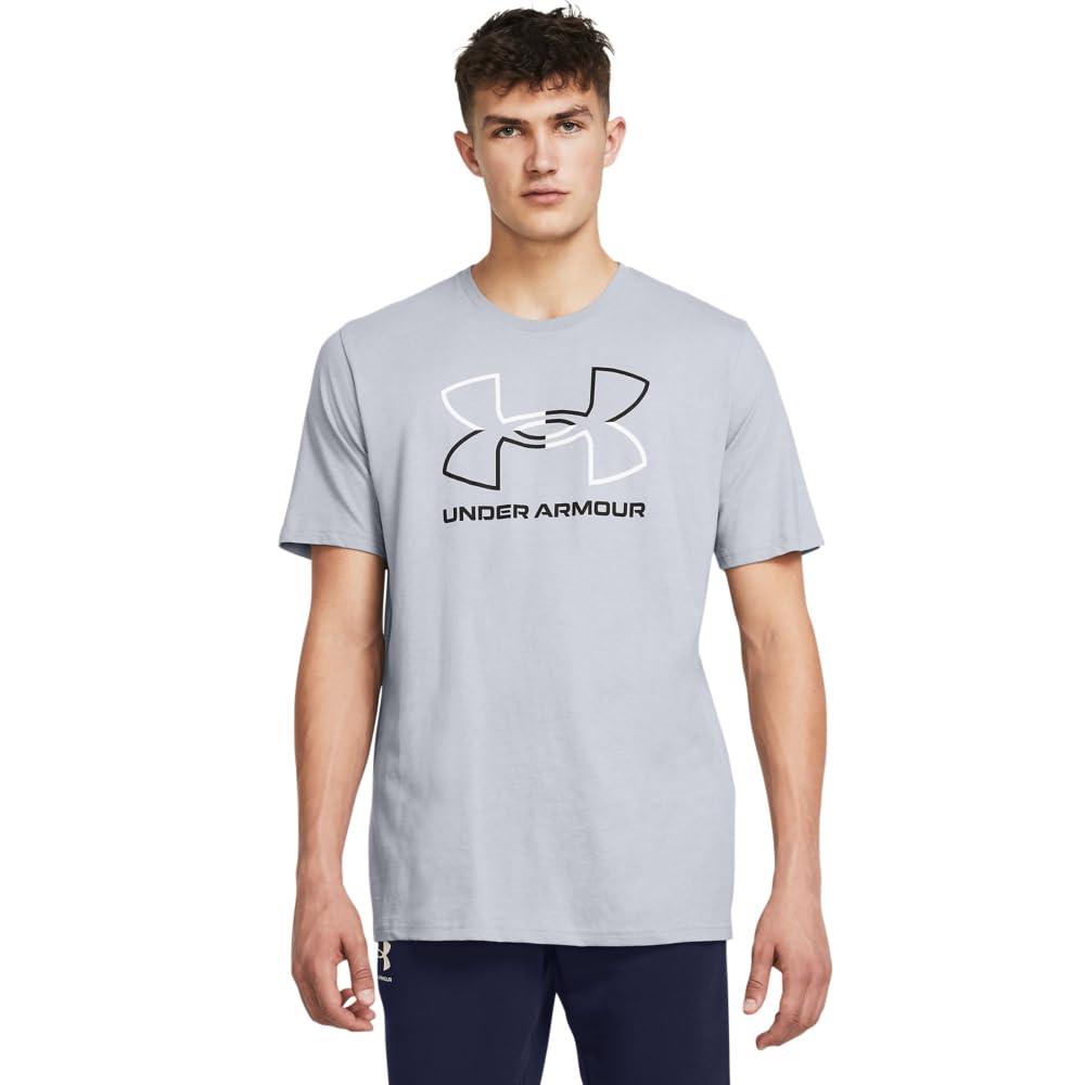 Under Armour Men's Short Sleeve Mod Gray Medium Heather/ Black