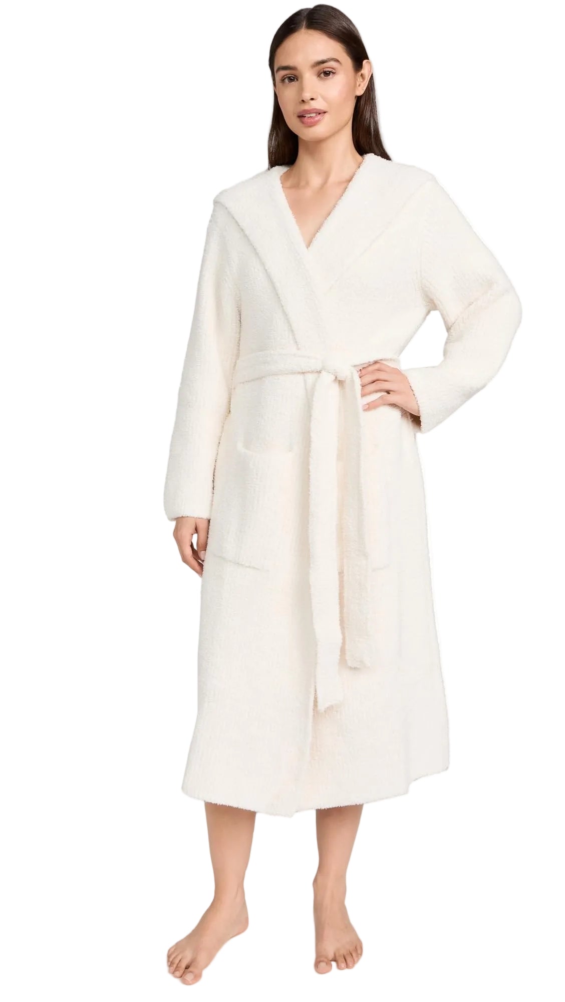 Barefoot Dreams CozyChic Ribbed Hooded Robe - Ndoros
