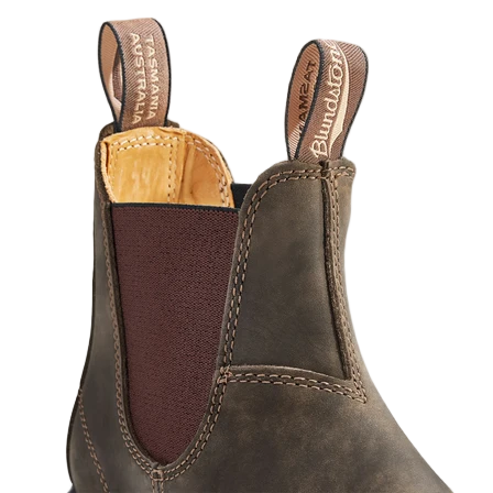 Blundstone Unisex 585 Original - Premium Water Resistant Leather Chelsea Boots, Rustic Brown - Ndoros