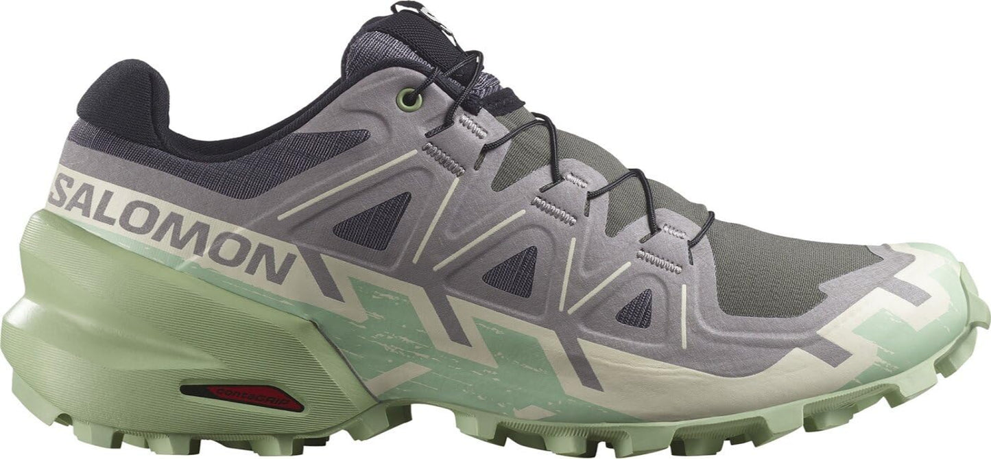 Salomon Speedcross 6 Women’s Running Shoes, Black/Laurel Wreath/Green Ash