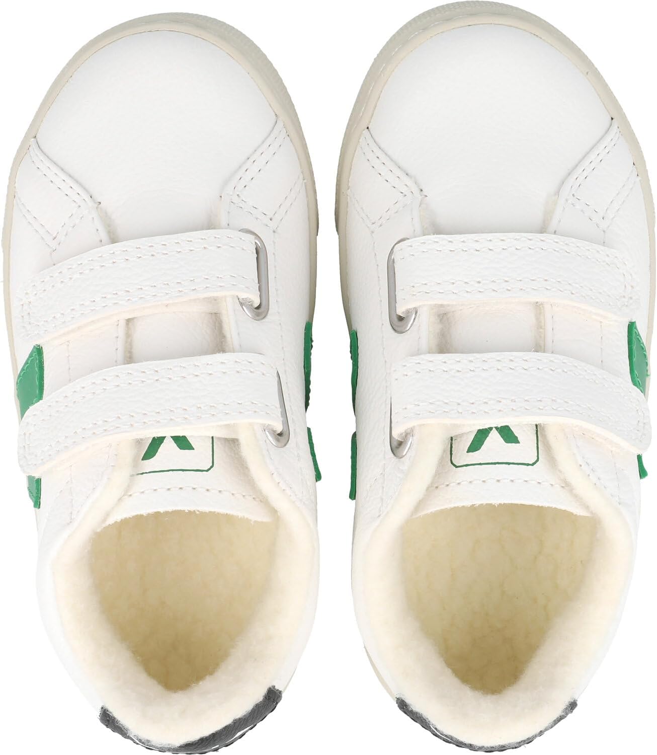 Veja Esplar Winter Extra White/Emeraude Chrome-Free Leather 9½ US Toddler