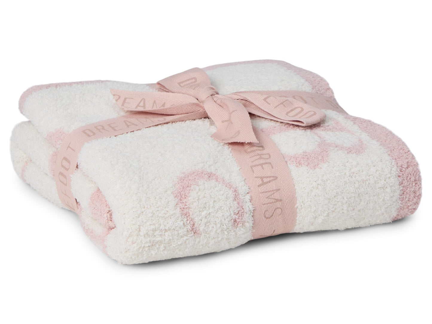 Barefoot Dreams Unisex CozyChic ABC Blanket Dusty Rose/Cream Baby