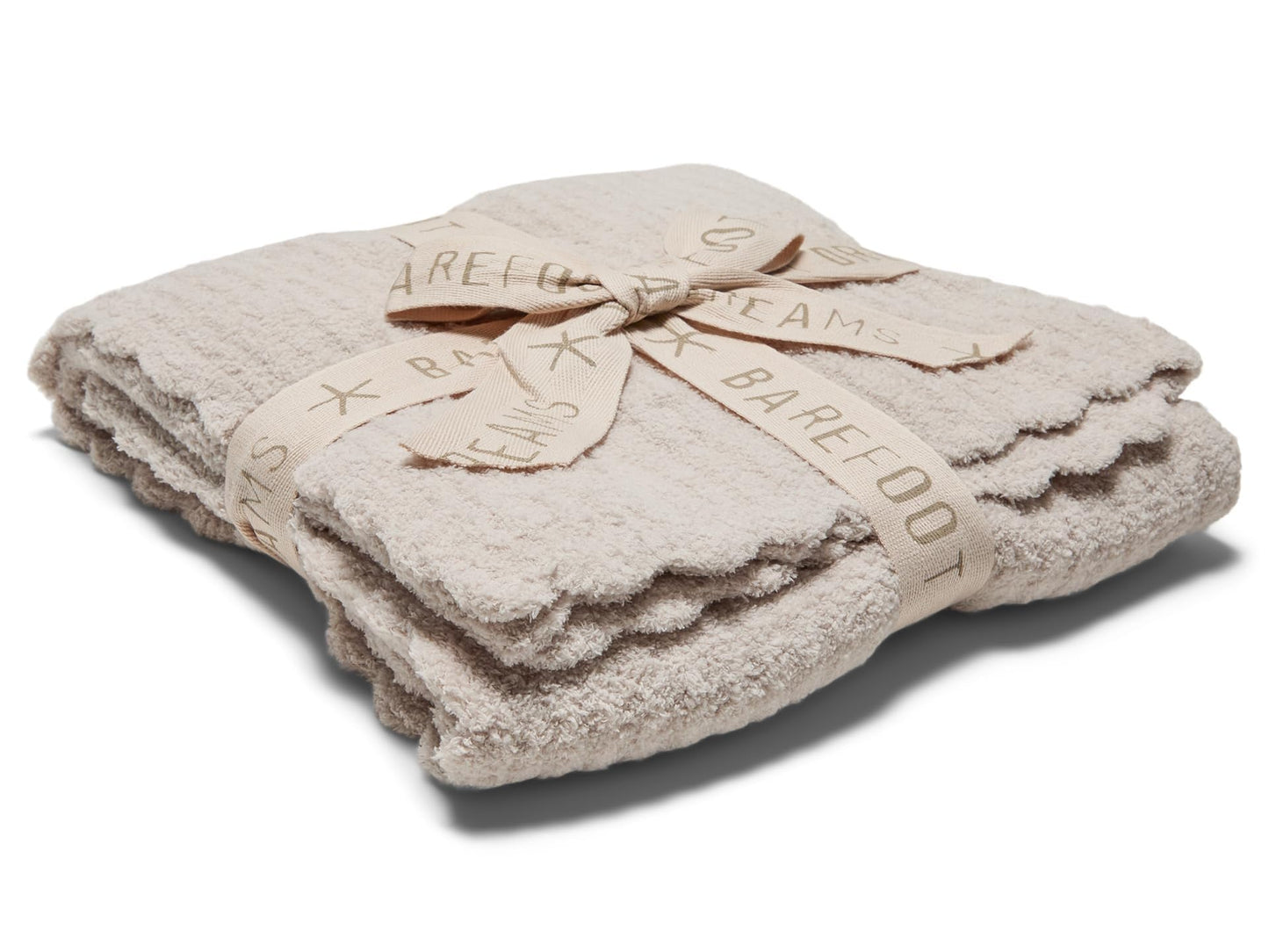 Barefoot Dreams CozyChic Heirloom Receiving Blanket, Stone
