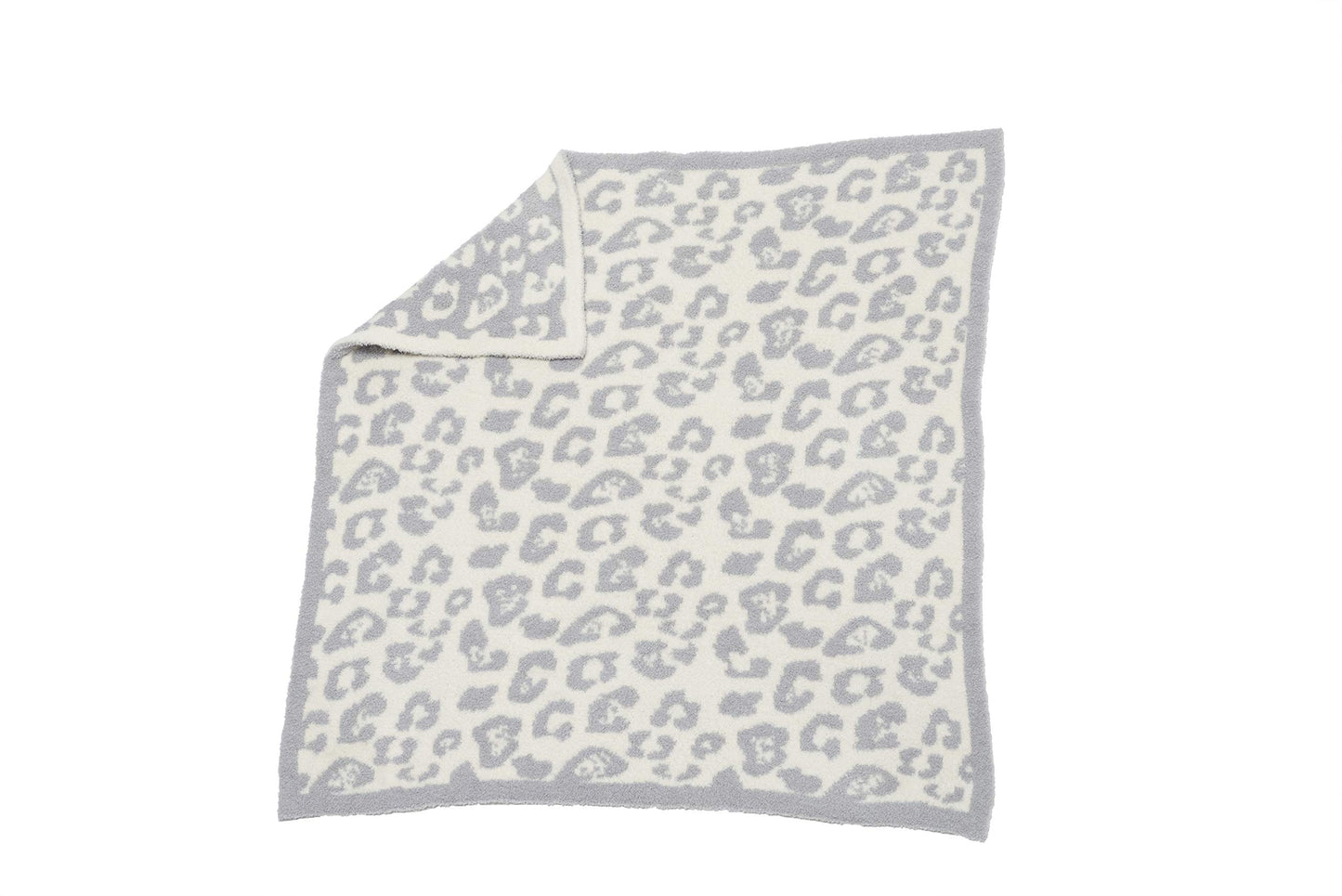 Barefoot Dreams CozyChic in The Wild Baby Blanket, Ocean/Cream