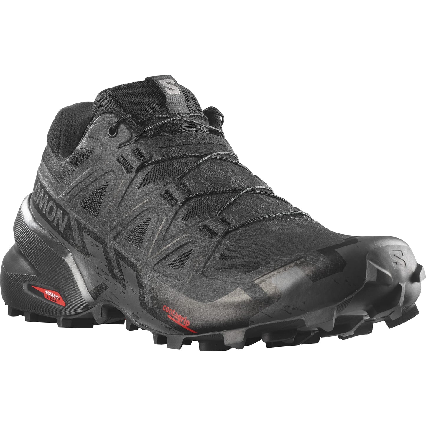 Salomon Men's Speedcross 6 Sneaker, Black/Black/Phantom