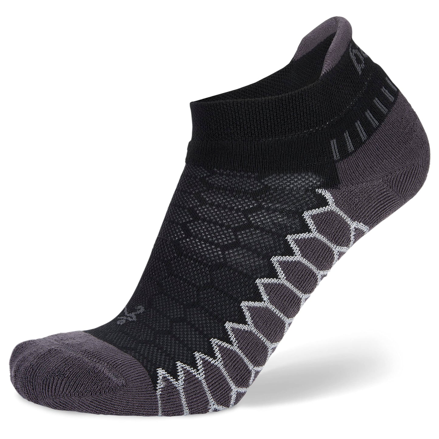 Balega Silver No Show Compression Fit Performance Athletic Running Socks Unisex, Black