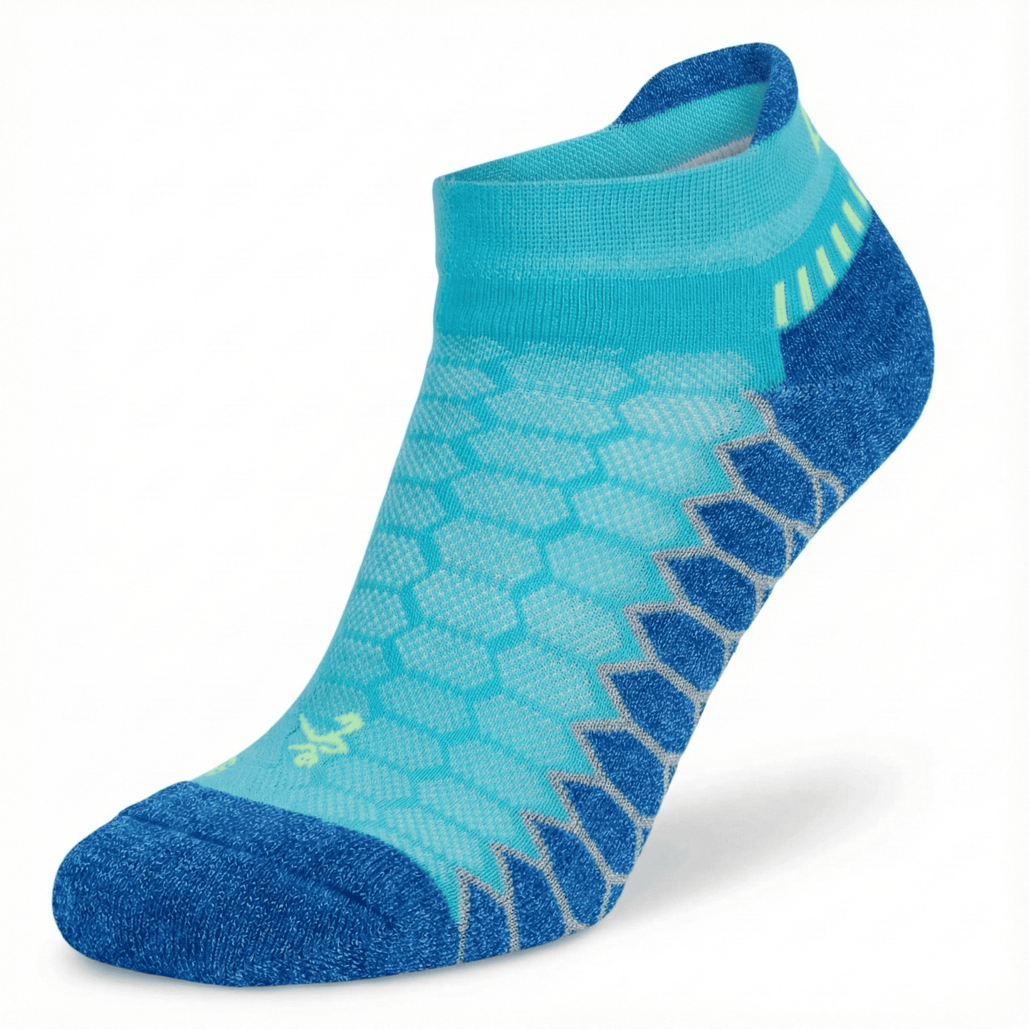 Balega Silver No Show Compression Fit Performance Athletic Running Socks Unisex, Cobalt