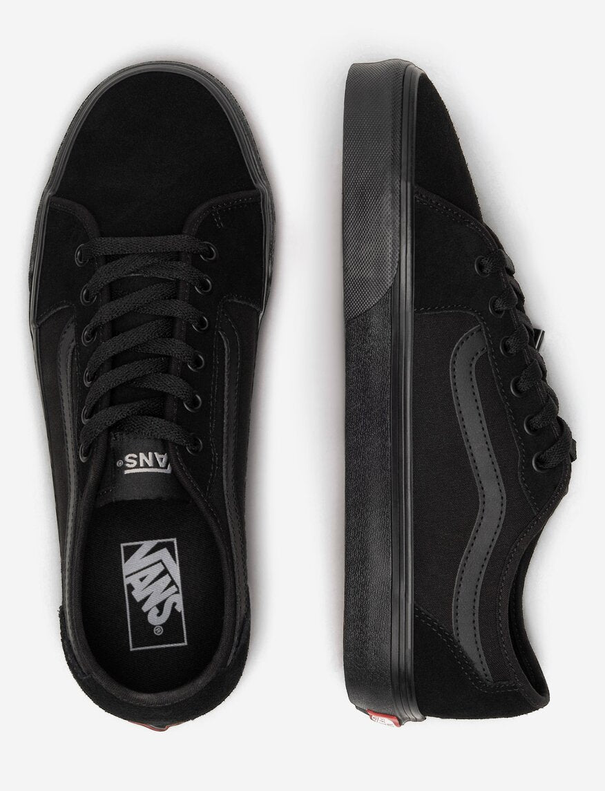 Vans Women's Filmore Decon Sneaker, Canvas Black Black - Ndoros