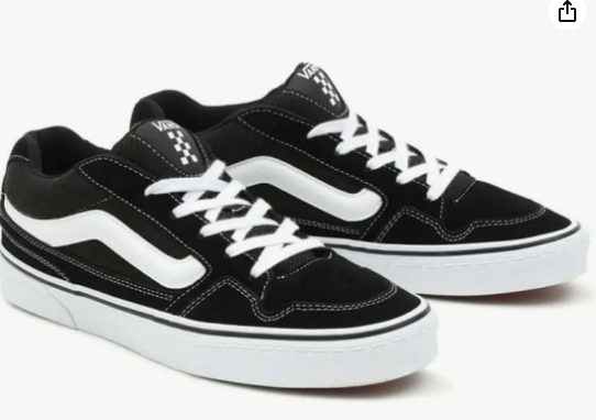 Vans Men's Caldrone Low-Top Sneaker, Black/White - Ndoros