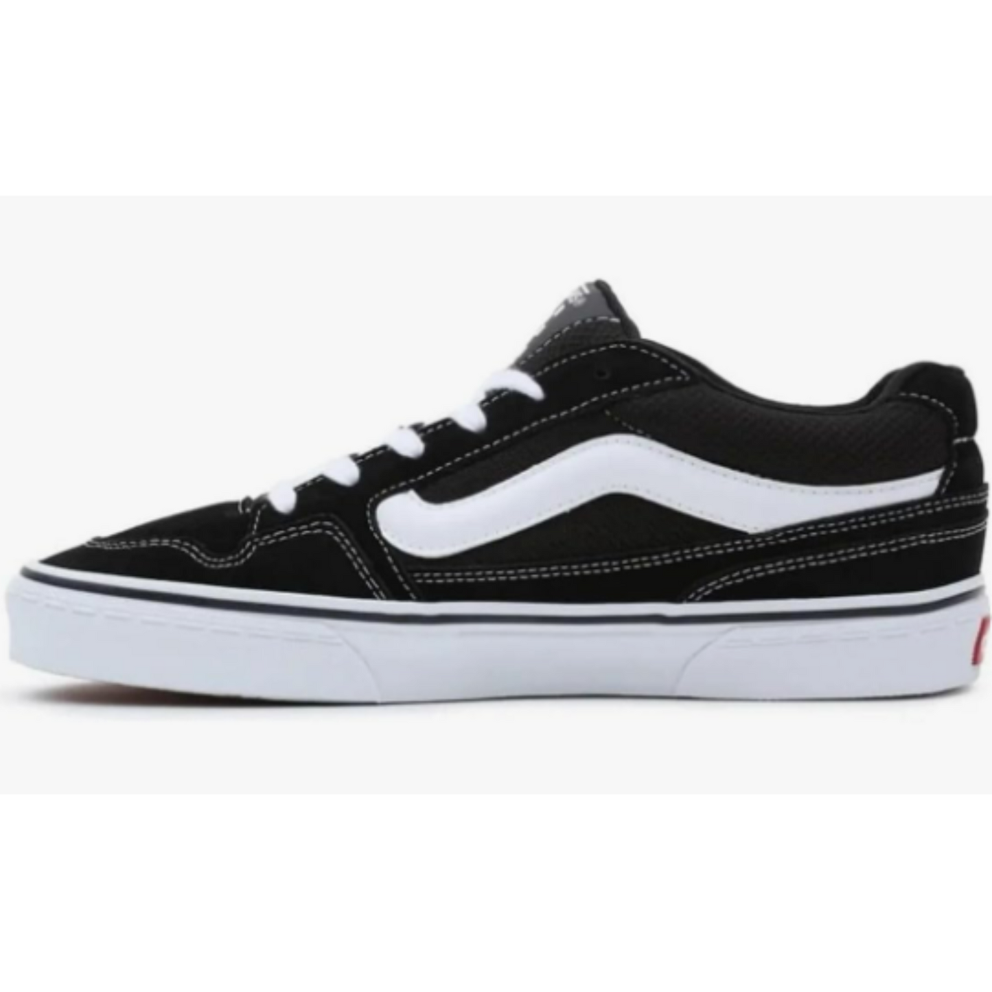 Vans Men's Caldrone Low-Top Sneaker, Black/White - Ndoros