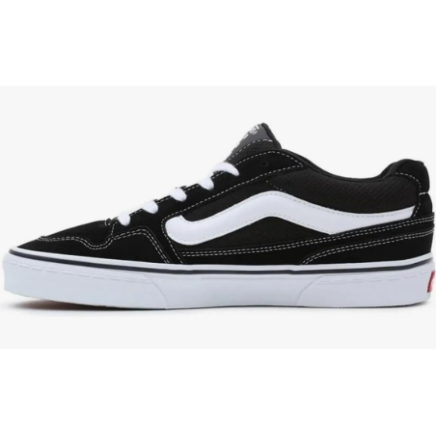 Vans Men's Caldrone Low-Top Sneaker, Black/White - Ndoros