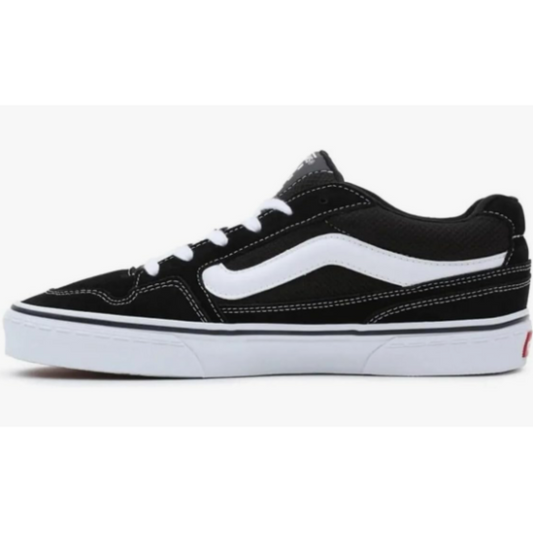 Vans Men's Caldrone Low-Top Sneaker, Black/White - Ndoros