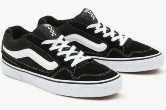 Vans Men's Caldrone Low-Top Sneaker, Black/White - Ndoros