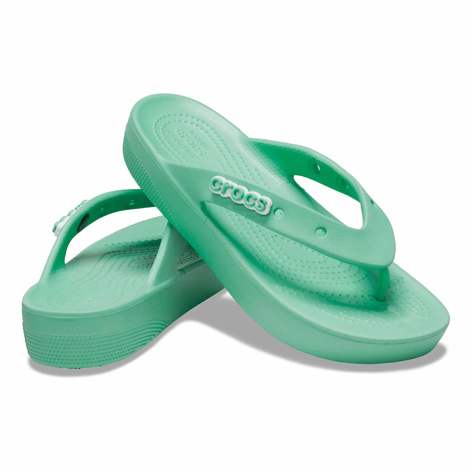 Crocs Women's Classic Flip Flops Platform Sandals - Ndoros