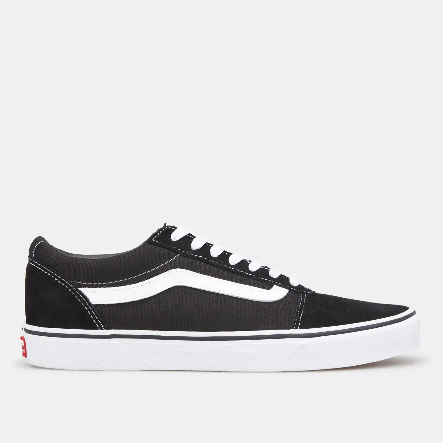 Vans Men's Ward Sneaker Suede Canvas Black White - Ndoros