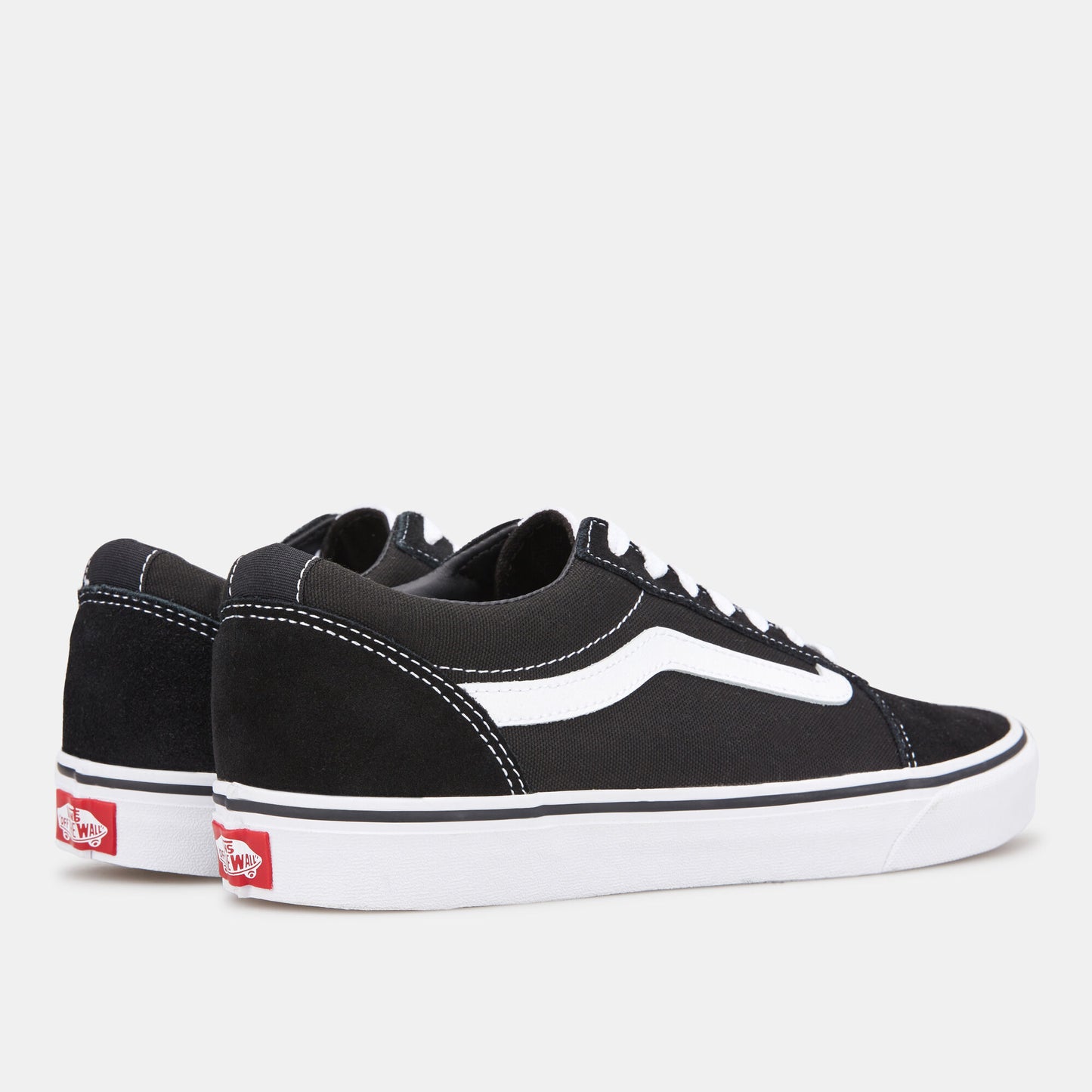 Vans Men's Ward Sneaker Suede Canvas Black White - Ndoros
