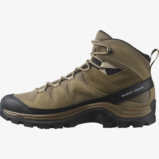 Salomon Men's Quest Rove GTX Hiking Waterproof Boots, Kangaro / Kelp / Black - Ndoros