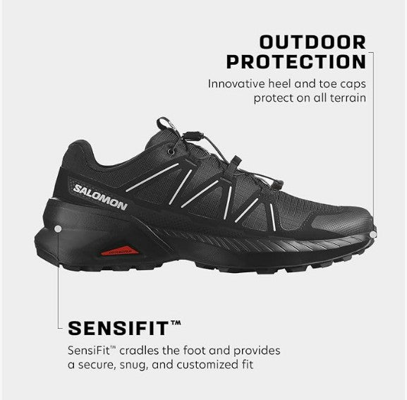 Salomon Men's Speedcross Peak Trail Running Shoes - Black/Black/Glacier Gray