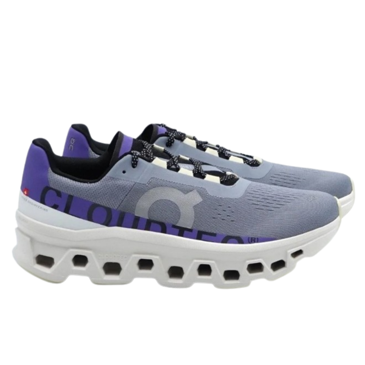 On Cloud Men's Cloudmonster Running Shoes, Mist / Blueberry