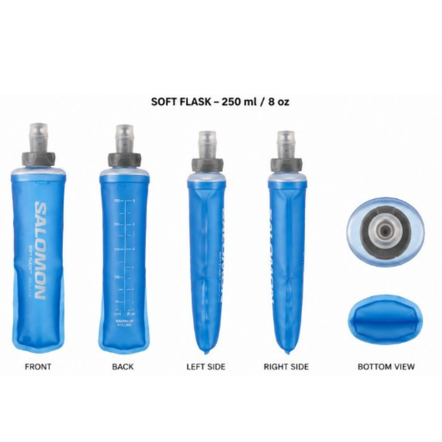 Salomon Soft Flask 250 ml / 8 Ounce Hydration Accessory - Clear Blue