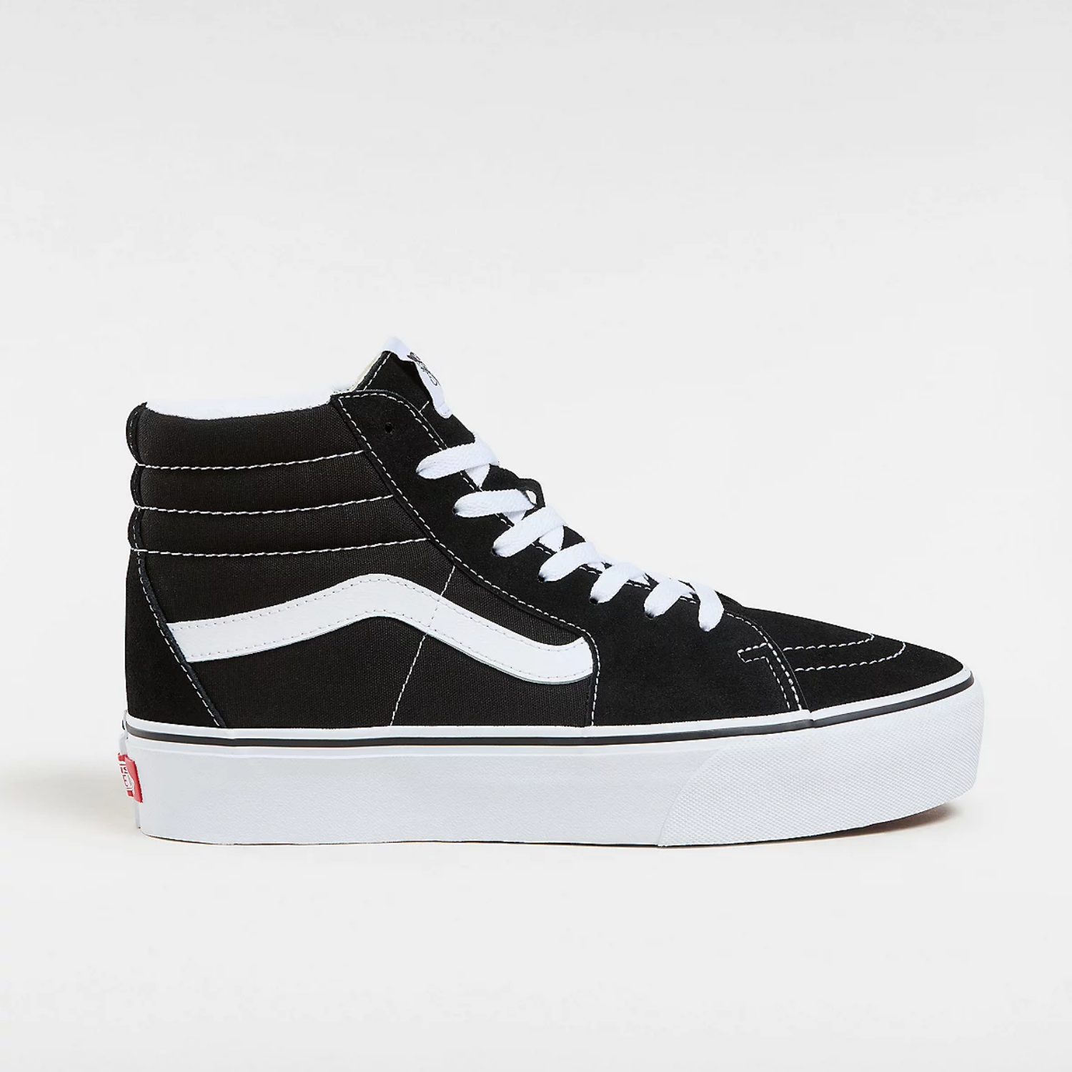 Vans Men's Hi-Top Trainers Sneaker, Suede Canvas Black White - Ndoros