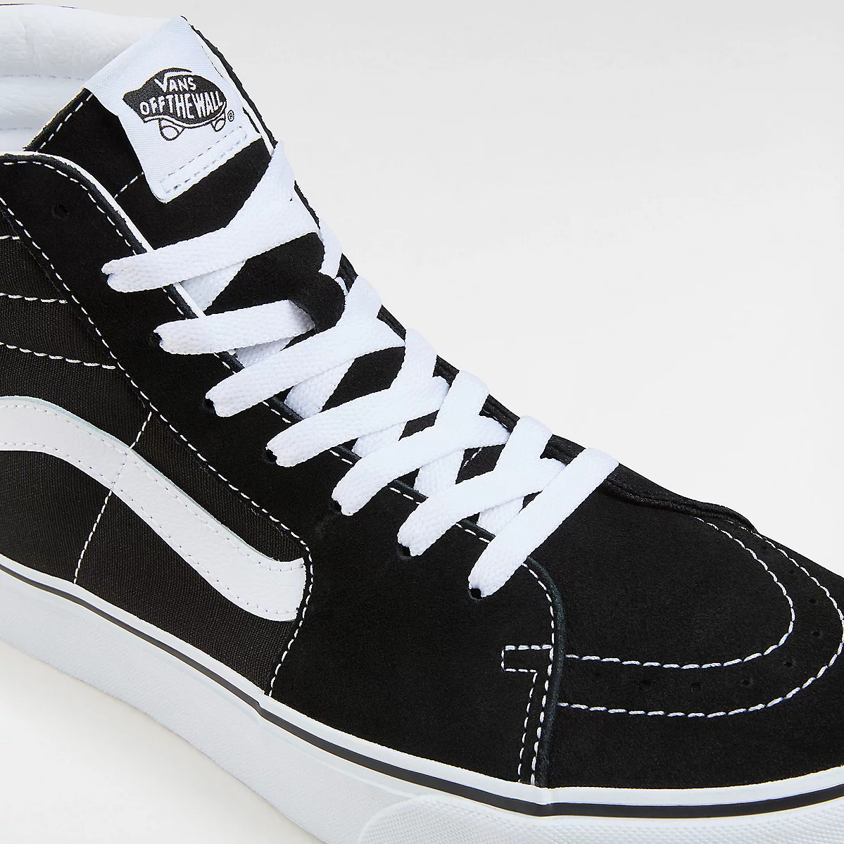 Vans Men's Hi-Top Trainers Sneaker, Suede Canvas Black White - Ndoros