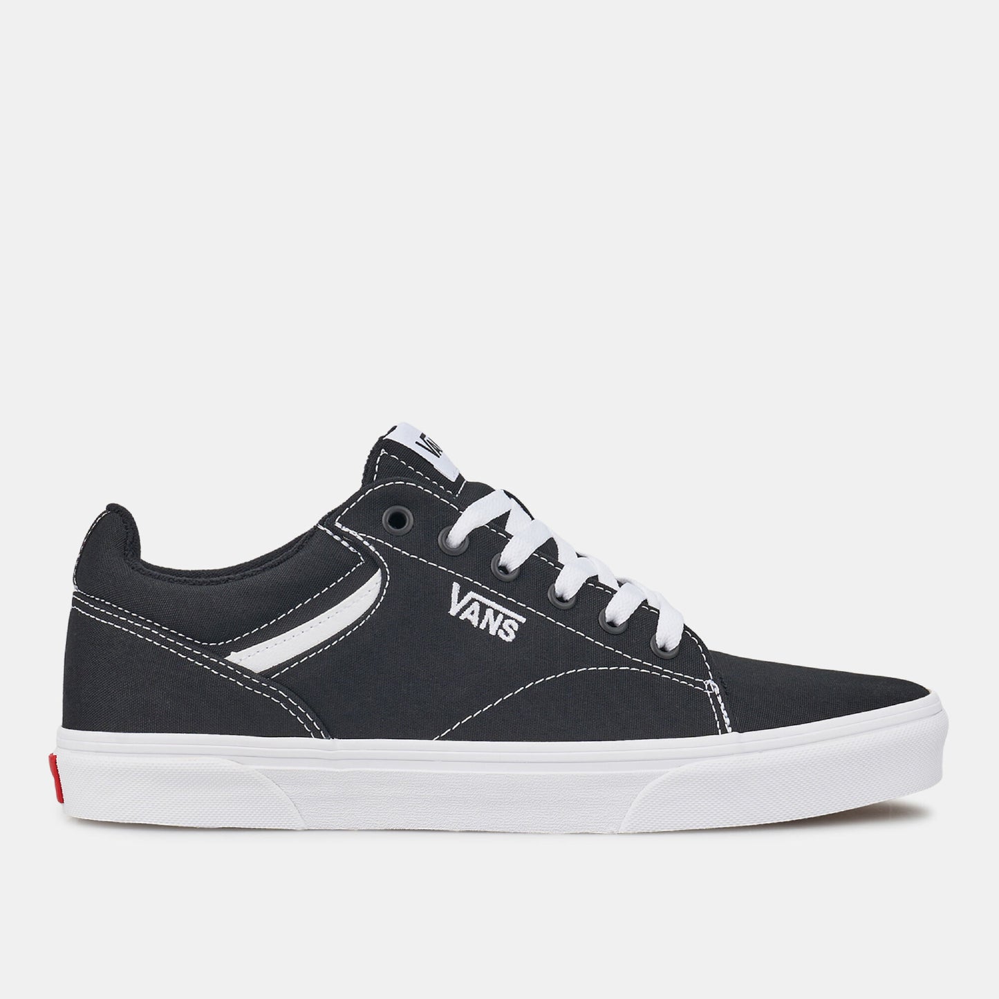 Vans Men's Seldan Sneaker, Canvas Black/White