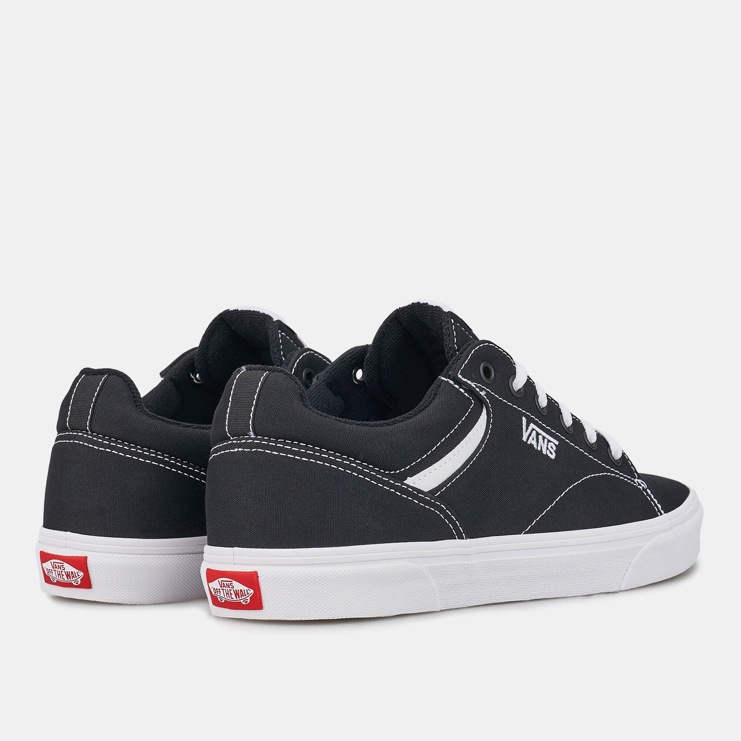 Vans Men's Seldan Sneaker, Canvas Black/White - Ndoros