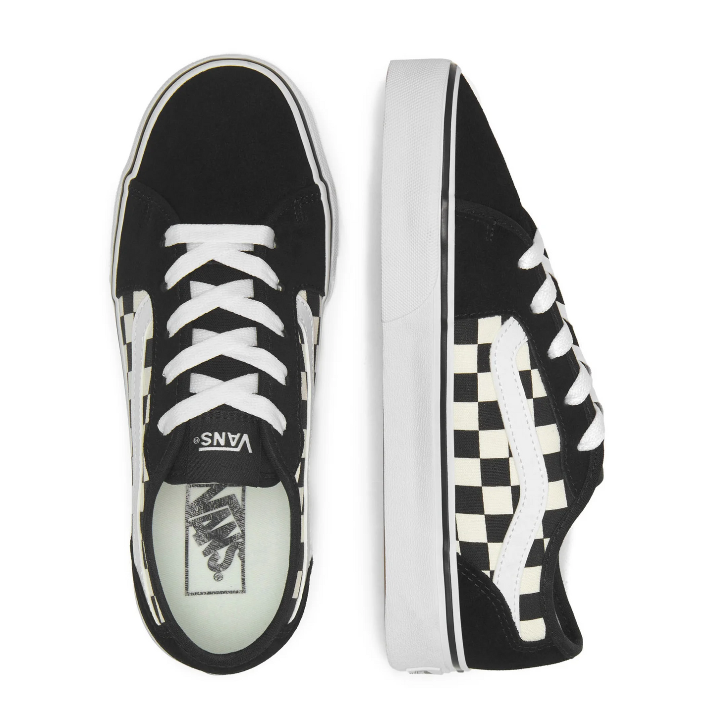 Vans Women's Filmore Decon Sneaker, Black/White (Checkerboard) - Ndoros