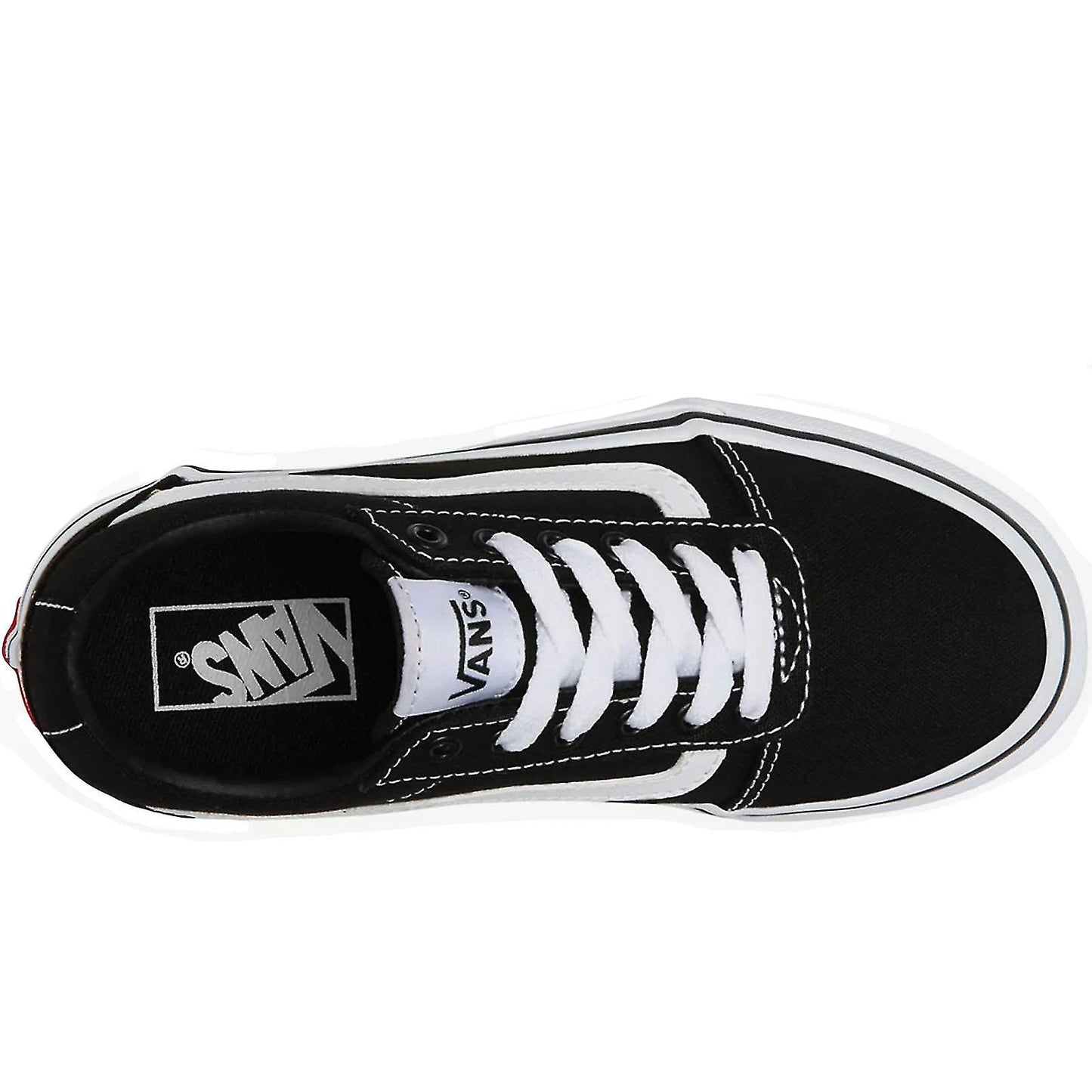 Vans Women's WM Ward Platform Sneaker, Canvas Black White - Ndoros