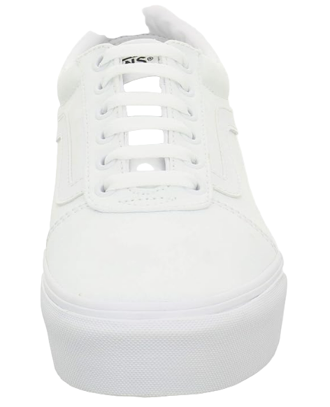 Vans Women's Ward Platform Sneaker, Canvas White - Ndoros