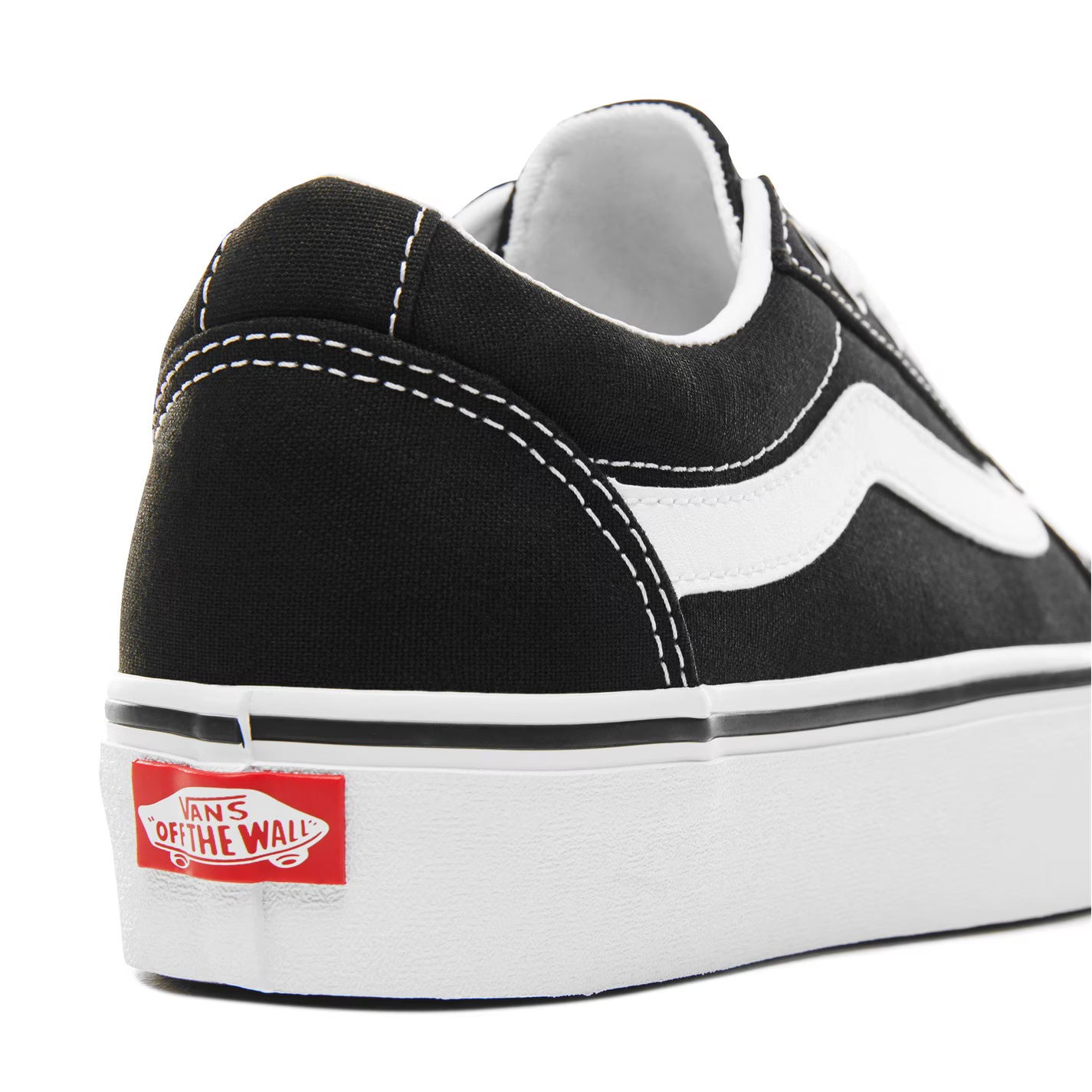 Vans Women's WM Ward Platform Sneaker, Canvas Black White - Ndoros