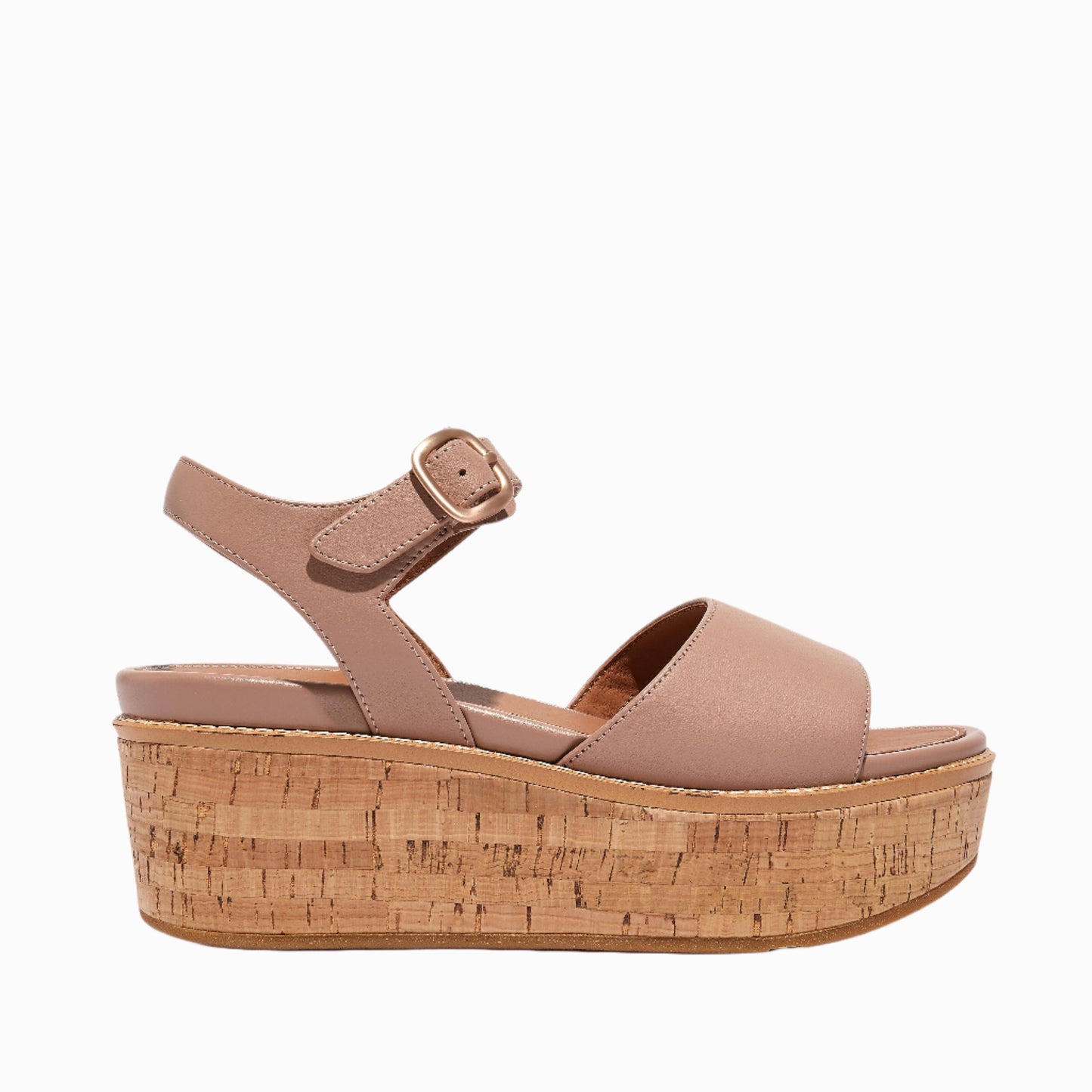 FitFlop Eloise Cork Leather Women's Sandals | Beige - Ndoros
