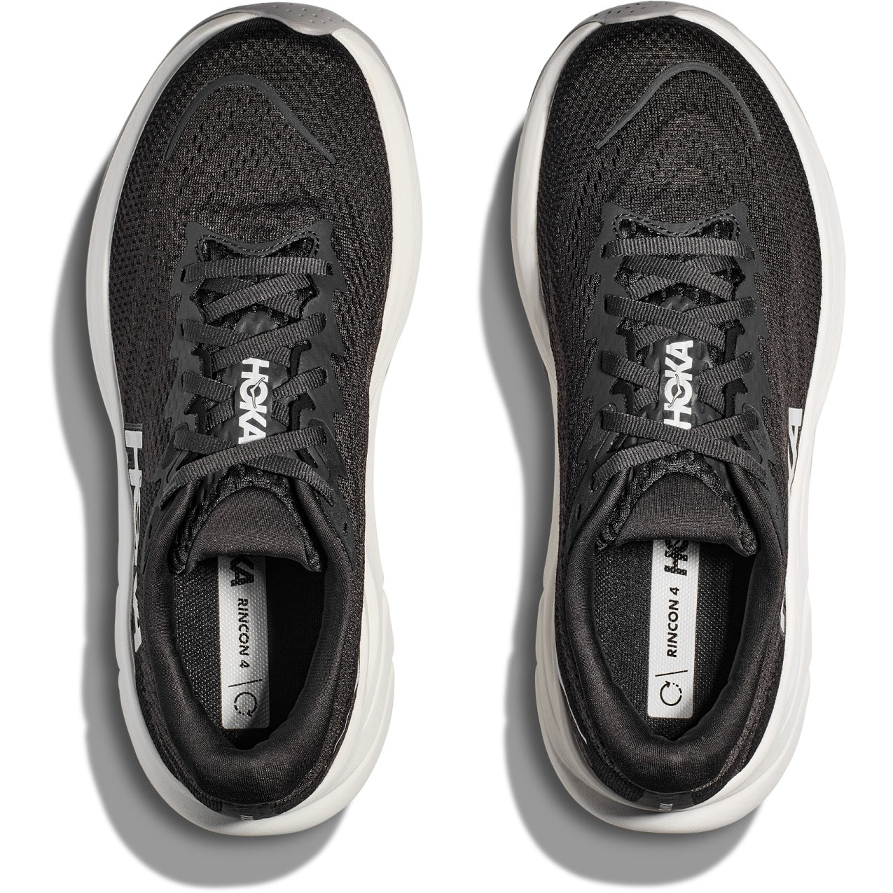 Hoka Rincon 4 Men Cushioned Runing Shoes, Black/White