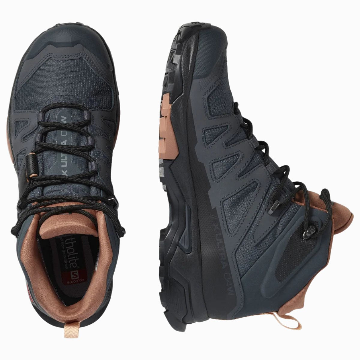 Salmon X Ultra 4 Leather Mid GTX Women's Hiking Running Boots - Ndoros