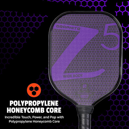 Onix Z5  Pickleball Carbon Fiber Graphite Paddles Racqet, Grip 4 1/4 inches | Purple