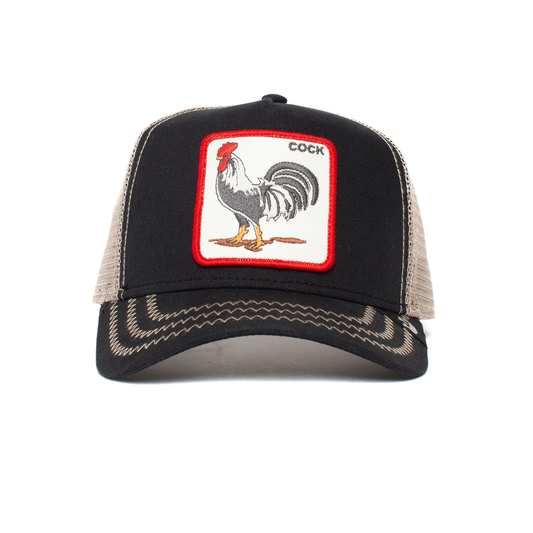 Goorin Bros. The Farm Unisex Original Adjustable Snapback Trucker Hat, Multicolors, One Size, Black, The Cock