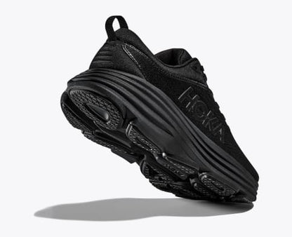 Hoka Men's Bondi 8 Sneaker Trail Running Shoes , Black/Black