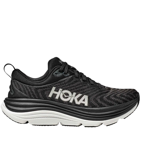 Hoka Gaviota 5 Men Cushioned Runing Shoes, Black/White