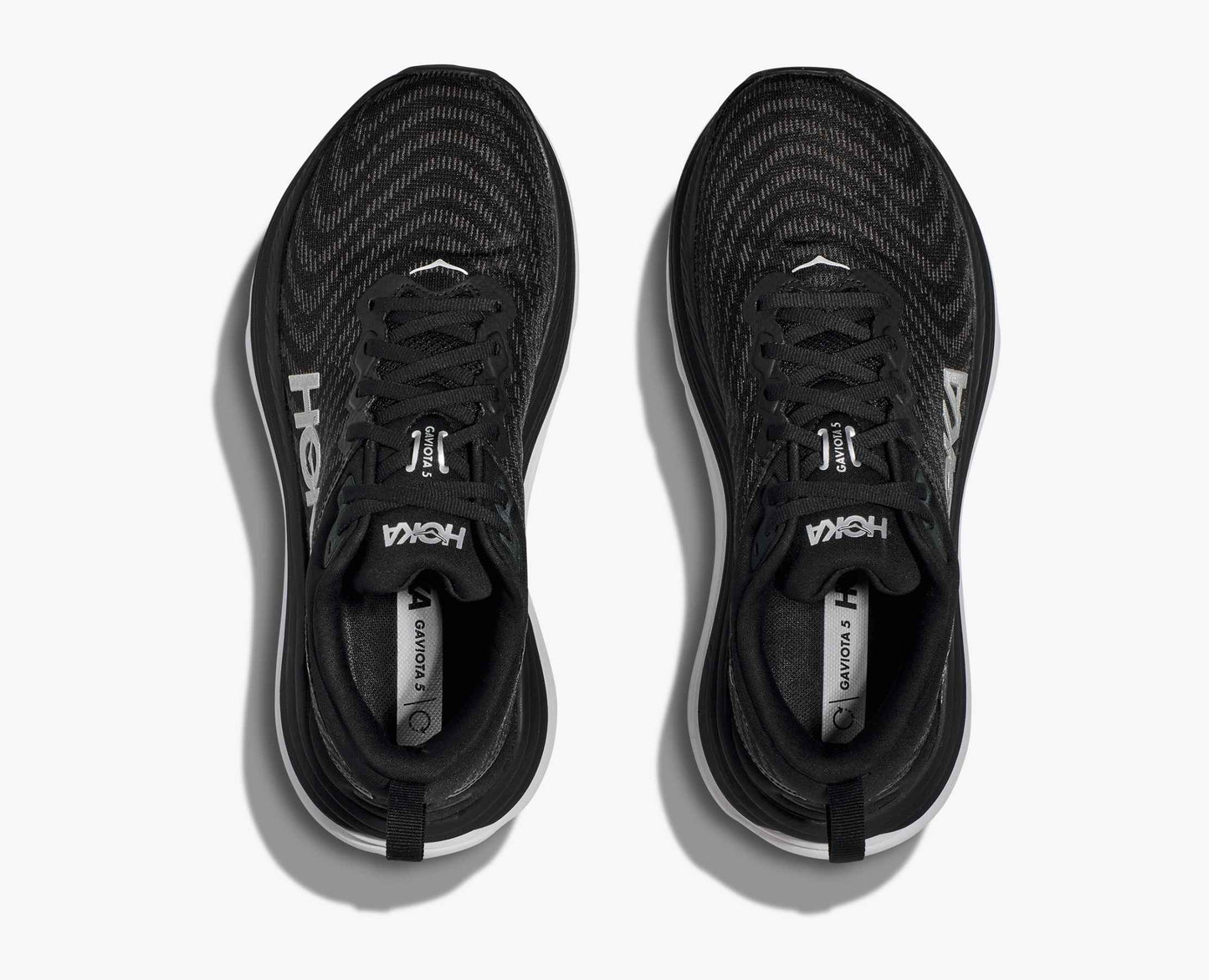 Hoka Gaviota 5 Men Cushioned Runing Shoes, Black/White