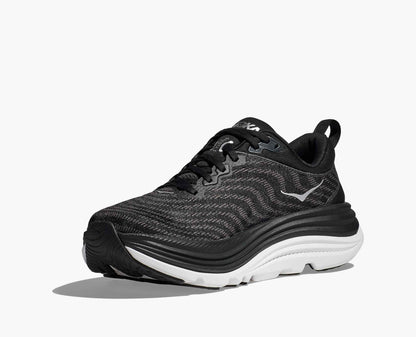 Hoka Gaviota 5 Men Cushioned Runing Shoes, Black/White