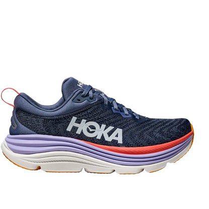Hoka Gaviota 5 Women Cushioned Runing Shoes, Anchor/Grapefruit